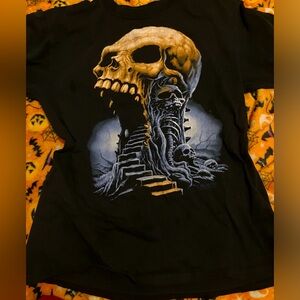 Y2K Grunge Skull Emo Anvil Tee